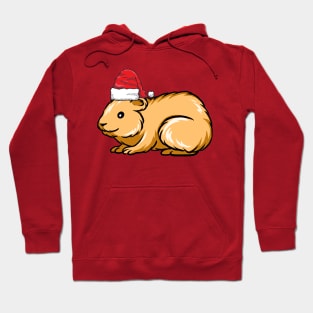 Santa Hat-Wearing Hamster Funny Christmas Holiday Hoodie